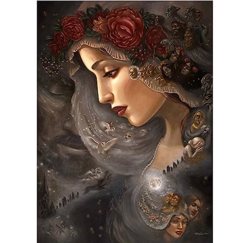 DCIDBEI 50 x 40 CM 5D DIY Diamond Painting Religiöse Frau, Quadratisch Diamant-Malerei Göttin, Wanddekoration für Schlafzimmer und Wohnzimmer, Geschenk für Freunde/Familie/Kollege DCIDBEI 50 x 40 CM 5D DIY Diamond Painting Religiöse Frau, Quadratisch Diamant-Malerei Göttin, Wanddekoration für Schlafzimmer und Wohnzimmer, Geschenk für Freunde/Familie/Kollege von DCIDBEI