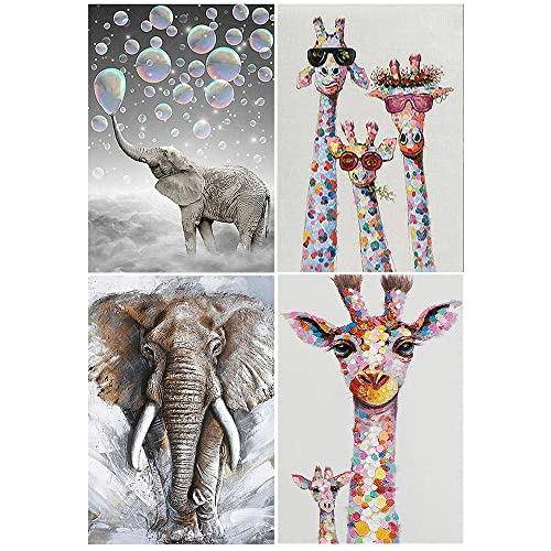DCIDBEI 5D 4 Pack Diamond Painting Erwachsene 30x40 cm Diamant Painting Bilder Elefant Malen nach Zahlen Elefant Stickerei Set Erwachsene Giraffe Stickerei Diamant Malerei Perlenbilder Kleben Kinder DCIDBEI 5D 4 Pack Diamond Painting Erwachsene 30x40 cm Diamant Painting Bilder Elefant Malen nach Zahlen Elefant Stickerei Set Erwachsene Giraffe Stickerei Diamant Malerei Perlenbilder Kleben Kinder von DCIDBEI
