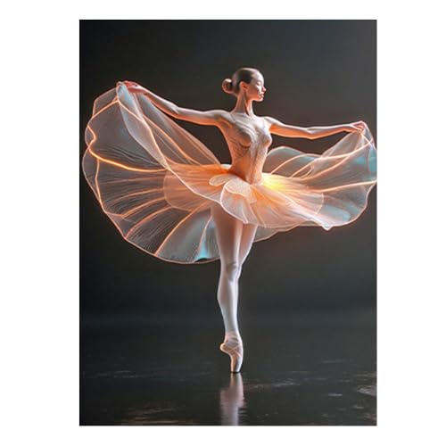 DCIDBEI 5D Diamant Painting Ballett 30x40cm Diamond Painting Strass Glitzer Bilder Malerei Ballett Malen nach Zahlen Ballerina DIY Diamond Painting Ballerina Mosaikherstellung Ballettbilder Elegant von DCIDBEI