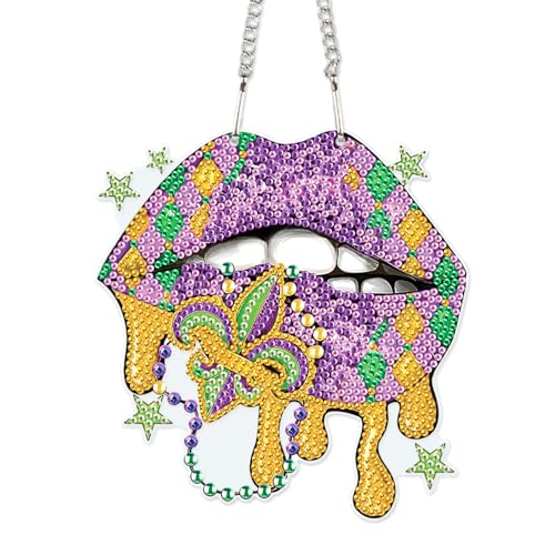 DCIDBEI Cartoon Diamond Painting Anhänger für Erwachsene, Diamant Painting Bilder Lippen für Kinder, DIY Kunsthandwerk Geschenk für Party, Sonnenfänger für das Fenster, Haus Dekoration DCIDBEI Cartoon Diamond Painting Anhänger für Erwachsene, Diamant Painting Bilder Lippen für Kinder, DIY Kunsthandwerk Geschenk für Party, Sonnenfänger für das Fenster, Haus Dekoration von DCIDBEI