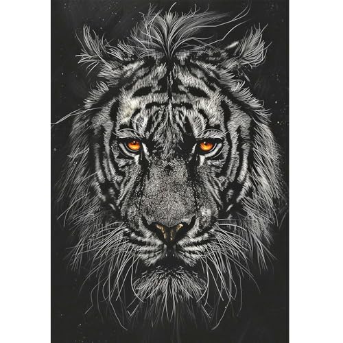 DCIDBEI DIY 5D Diamant Painting Bilder Groß Tiger Schwarz 40x50cm Diamond Painting Tiger Diamant Malerei Malen nach Zahlen Erwachsene Tiger Aufkleber Basteln nach Zahlen Tiger Macht Mut Stickbilder DCIDBEI DIY 5D Diamant Painting Bilder Groß Tiger Schwarz 40x50cm Diamond Painting Tiger Diamant Malerei Malen nach Zahlen Erwachsene Tiger Aufkleber Basteln nach Zahlen Tiger Macht Mut Stickbilder von DCIDBEI