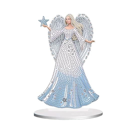DCIDBEI DIY Diamond Painting Ornament Weihnachten 13x18cm Diamond Painting Ornamente Diamant Malerei Kits Diamant Painting Tisch Deko Painting Tischdekoration Anfänger Desktop Dekoration Engel Elf Fee von DCIDBEI