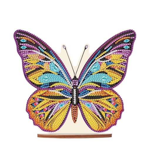 DCIDBEI DIY Diamond Painting Tischdekoration Schmetterling13x18cm 5D Diamant Painting Tisch Deko Diamant Malerei Crystal Art Set für Anfänger Diamond Painting Ornamente Geschenke Schmetterling Deko von DCIDBEI