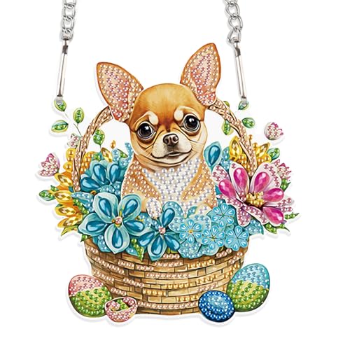 DCIDBEI DIY Speziell Diamant Malerei Hund im Blumenkorb, Diamond Painting Sonnenfänger Anime, Diamond Painting Tiere Baby, 5D-Wanddekoration Handwerk, Anhänger an der Wand DCIDBEI DIY Speziell Diamant Malerei Hund im Blumenkorb, Diamond Painting Sonnenfänger Anime, Diamond Painting Tiere Baby, 5D-Wanddekoration Handwerk, Anhänger an der Wand von DCIDBEI