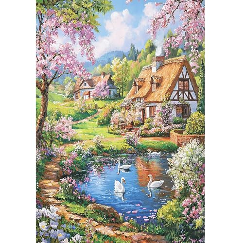 DCIDBEI Diamant Painting Bilder Landschaft Kirschblüten Kirschbaum 40x50cm Diamond Painting Erwachsene Landschaften und Natur DIY Puzzle Diamant Malerei Malen nach Zahlen Haus mit Garten Leinwand DCIDBEI Diamant Painting Bilder Landschaft Kirschblüten Kirschbaum 40x50cm Diamond Painting Erwachsene Landschaften und Natur DIY Puzzle Diamant Malerei Malen nach Zahlen Haus mit Garten Leinwand von DCIDBEI