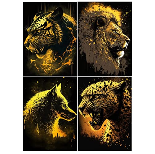 DCIDBEI Diamond Painting 4er Set 30x40 cm Diamant Painting Bilder Tiere Diamond Painting Tiger Lion Leoopard Diamant Painting Bilder Erwachsene Tiger Diamond Painting Wolf Malen nach Zahlen Löwe DCIDBEI Diamond Painting 4er Set 30x40 cm Diamant Painting Bilder Tiere Diamond Painting Tiger Lion Leoopard Diamant Painting Bilder Erwachsene Tiger Diamond Painting Wolf Malen nach Zahlen Löwe von DCIDBEI