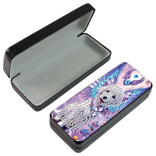 DCIDBEI Diamond Painting Brillenetui Hardcase Diamant Painting Bilder Lederbrillenbox Damen und Herren Malen nach Zahlen Brillen-Aufbewahrungsbox für Optimalen Schutz Ihrer Brille Brillenboxen Hund DCIDBEI Diamond Painting Brillenetui Hardcase Diamant Painting Bilder Lederbrillenbox Damen und Herren Malen nach Zahlen Brillen-Aufbewahrungsbox für Optimalen Schutz Ihrer Brille Brillenboxen Hund von DCIDBEI