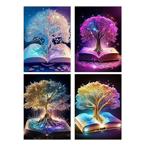 DCIDBEI Diamond Painting 30x40 cm Lebensbaum Universum Diamond Painting Malen nach Zahlen Baum des Lebens Buch Diamant Gemälde von DCIDBEI