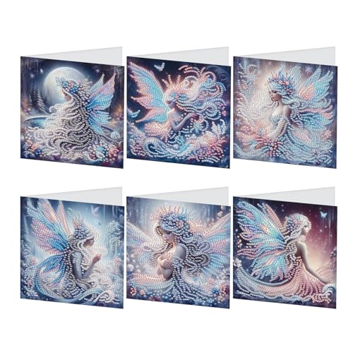 DCIDBEI Diamond Painting Glückwunschkarten 6er Geschenkset Diamant Painting Bilder Grußkarten Familie Freunde Malen nach Zahlen Geburtstagskarten Blumen Schmetterlingsfee Engel Elf Dankeschön Karte DCIDBEI Diamond Painting Glückwunschkarten 6er Geschenkset Diamant Painting Bilder Grußkarten Familie Freunde Malen nach Zahlen Geburtstagskarten Blumen Schmetterlingsfee Engel Elf Dankeschön Karte von DCIDBEI