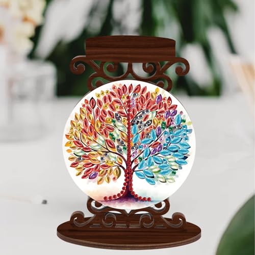 DCIDBEI Diamond Painting Kerzenständer Durchmesser 5cm Retro Kerzenhalter Malen nach Zahlen Kerzenleuchter für Weihnachts Schlafzimmer Esstisch Tischdeko Untersetzer Halterung Baum des Lebens DCIDBEI Diamond Painting Kerzenständer Durchmesser 5cm Retro Kerzenhalter Malen nach Zahlen Kerzenleuchter für Weihnachts Schlafzimmer Esstisch Tischdeko Untersetzer Halterung Baum des Lebens von DCIDBEI