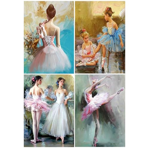 DCIDBEI Diamond Painting Kinder Mädchen 4er Set 30x40 cm Diamond Painting Ballett Diamond Painting Ballerina Malen nach Zahlen Ballett Diamond Painting Balletttänzerin Diamond Painting Tänzerin DCIDBEI Diamond Painting Kinder Mädchen 4er Set 30x40 cm Diamond Painting Ballett Diamond Painting Ballerina Malen nach Zahlen Ballett Diamond Painting Balletttänzerin Diamond Painting Tänzerin von DCIDBEI