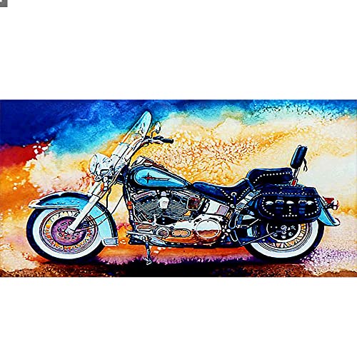 DCIDBEI Diamond Painting Motorrad 85x45 cm (Inner 80x40 cm) DIY 5D Diamant Painting Bilder Full Drill Diamant Malerei kits Malen nach Zahlen Bastelset Erwachsene Stickbilder Vorgedruckt Kreuzstich von DCIDBEI