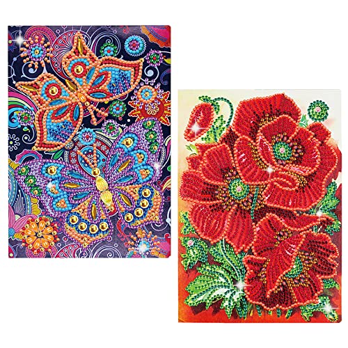 DCIDBEI Diamond Painting Notizbuch 2er Set A5 Notizbücher Tagebuch Journal Buch Diamond Painting Skizzenbuch A5 Blanko Diamant Painting Notizbuch Mohn Schmetterling Schreibblock Erwachsene DCIDBEI Diamond Painting Notizbuch 2er Set A5 Notizbücher Tagebuch Journal Buch Diamond Painting Skizzenbuch A5 Blanko Diamant Painting Notizbuch Mohn Schmetterling Schreibblock Erwachsene von DCIDBEI