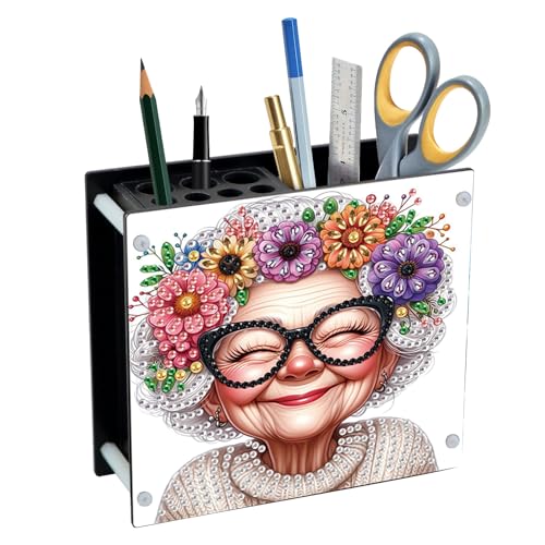 DCIDBEI Diamond Painting Schreibtisch Organizer Diamant Painting Stifthalter Schreibtisch Stiftebox Multifunktionaler Schreibtisch Organizer für Heimbürobedarf Büro Stifte Organizer Alte Frau DCIDBEI Diamond Painting Schreibtisch Organizer Diamant Painting Stifthalter Schreibtisch Stiftebox Multifunktionaler Schreibtisch Organizer für Heimbürobedarf Büro Stifte Organizer Alte Frau von DCIDBEI