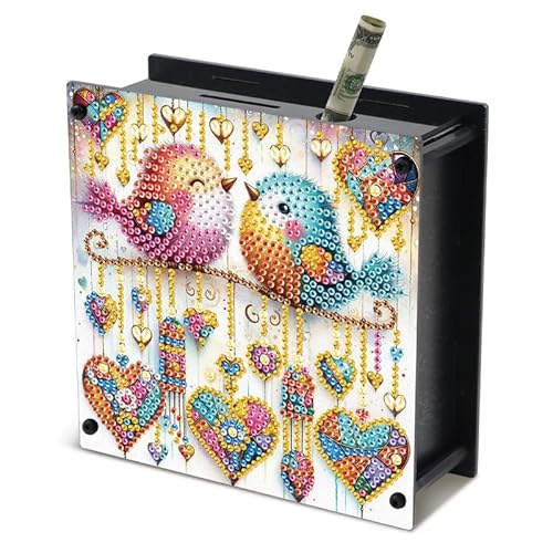 DCIDBEI Diamond Painting Sparschwein 15x13cm Spardose für Hochzeit Sparbüchse zum öffnen Piggy Bank Münze Bank Malen nach Zahlen Erwachsene Sparbüchse Münze Sparbüchse Pig Money Coin Bank Vögel Herz DCIDBEI Diamond Painting Sparschwein 15x13cm Spardose für Hochzeit Sparbüchse zum öffnen Piggy Bank Münze Bank Malen nach Zahlen Erwachsene Sparbüchse Münze Sparbüchse Pig Money Coin Bank Vögel Herz von DCIDBEI