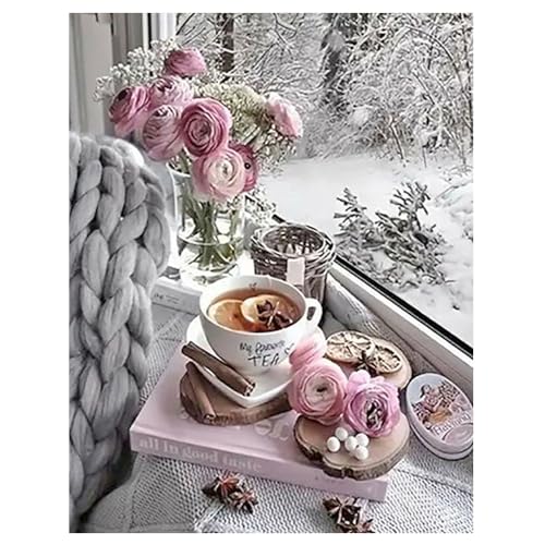 DCIDBEI Groß und Klar Diamond Painting Entspannende Nachmittagszeit 40x50cm Malen nach Zahlen Kaffee Diamant Painting Bilder Erwachsene Kaffee Kuchen Diamant Painting Blumen Rose Ruhiger Geist DCIDBEI Groß und Klar Diamond Painting Entspannende Nachmittagszeit 40x50cm Malen nach Zahlen Kaffee Diamant Painting Bilder Erwachsene Kaffee Kuchen Diamant Painting Blumen Rose Ruhiger Geist von DCIDBEI