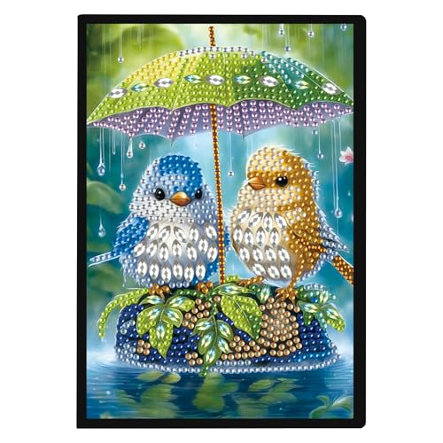 DCIDBEI Notizbuch Diamond Painting Notizbücher Vögel A5 Blank Diamant Malerei Notebook DIY Diamond Painting Notizheft Skizzenbuch Diamond Painting Tagebuch Studenten Schreibwaren e 50 Blätter von DCIDBEI