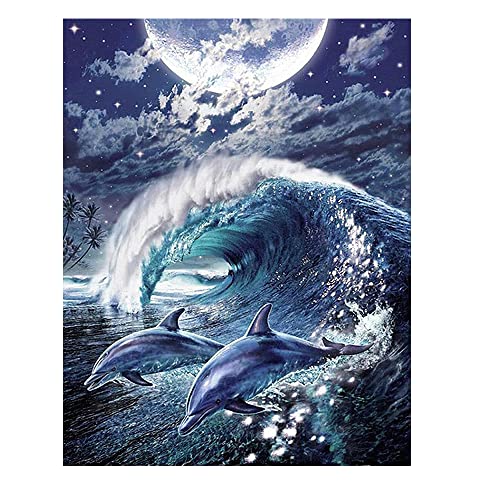 DCIDBEI Square Diamond Painting Delfine 40x50 cm Diamant Painting Viereckigen Steinen Delfin Diamant Malerei Malen nach Zahlen Mond Square Diamond Painting Landschaft am Meer Kreuzstich Landschaft DCIDBEI Square Diamond Painting Delfine 40x50 cm Diamant Painting Viereckigen Steinen Delfin Diamant Malerei Malen nach Zahlen Mond Square Diamond Painting Landschaft am Meer Kreuzstich Landschaft von DCIDBEI