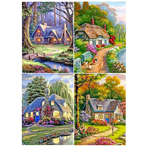 DIY 4 Pack Diamond Painting Landschaft Erwachsene 40x50 cm Diamant Painting Bilder Landschaften Haus Diamond Painting Landschaften und Natur Erwachsene Kreuzstich Stickerei Diamant Malerei Kits DIY 4 Pack Diamond Painting Landschaft Erwachsene 40x50 cm Diamant Painting Bilder Landschaften Haus Diamond Painting Landschaften und Natur Erwachsene Kreuzstich Stickerei Diamant Malerei Kits von DCIDBEI