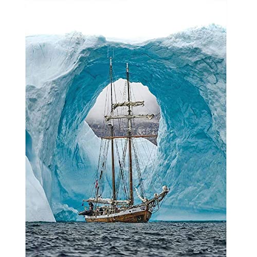 Diamant Painting Eckig Steine Landschaft 40x50 cm 3D Ai Diamond Painting Square Drill Landschaften Diamond Art Segelboot Diamond Puzzle Landschaft Diamond Painting Meer Malen nach Zahlen Erwachsene von DCIDBEI