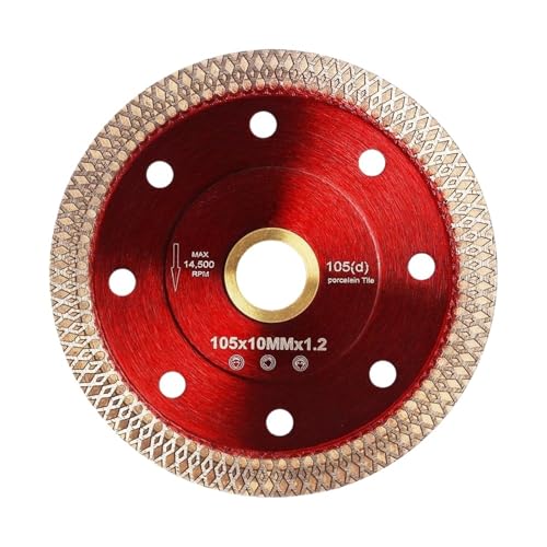 4“-10 Zoll Fliesenklinge, superdünne Diamantsägeklinge, Porzellanklinge for Schneiden von Porzellan, Keramik, Granit, Marmor(Red-115mmx1.2mmx1pc) von DCJJLWIG