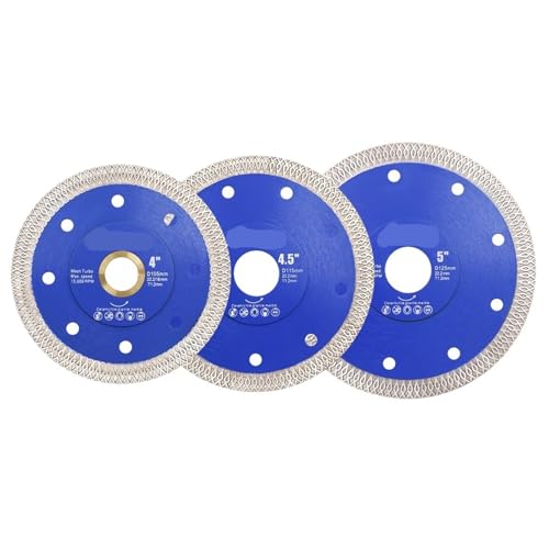 5 stücke 4 "/105 MM 4,5"/115 MM 5 "/125 MM X Mesh Turbo Diamant sägeblatt Trennscheibe for Marmor Keramik Porzellan Fliesen(5inch 125mm) von DCJJLWIG