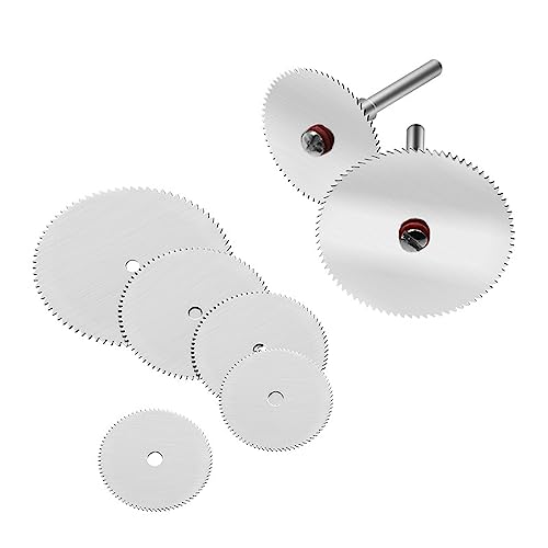 6/11 stücke Edelstahl Scheibe Metall Mini Kreissäge Klinge Set Holz Trennscheibe for Dremel Präzisions Werkzeuge Mit Dorn(6pcs) von DCJJLWIG