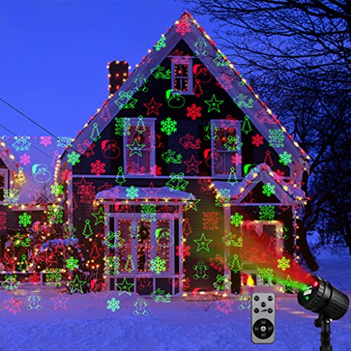 DCLINA LED-Christmas Projector Light, Projector Christmas Halloween Projector Lamp with Remote Control, Effect Light House Lights Outdoor for Halloween Holiday New Year Garden Lawn Patio Decor von DCLINA