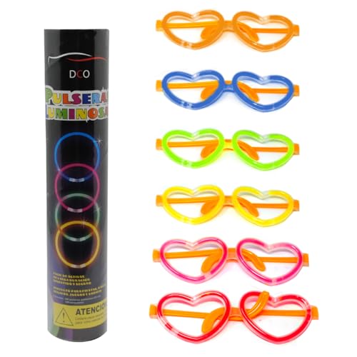 DCO 50 Brillen Herz + 100 Leuchtarmbänder (Herz, 50) von DCO