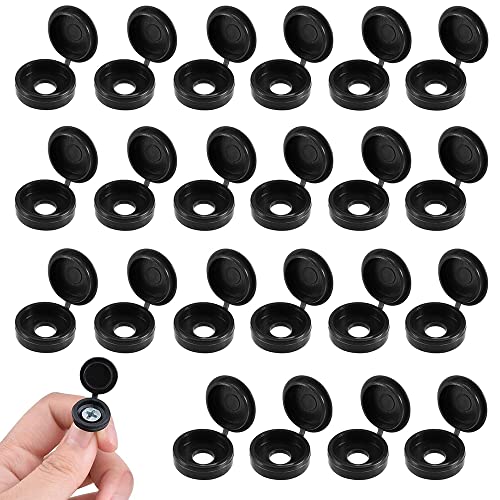 DCQQ Schraubenabdeckungen Set 200 Pcs Schwarz Kunststoff Faltschraube Schnappdeckel Abdeckkappen Wasserdicht Scharnier Schraubenkappen Faltschraube Abdeckkappen Für Möbel,Schränke,Dachdekoration DCQQ Schraubenabdeckungen Set 200 Pcs Schwarz Kunststoff Faltschraube Schnappdeckel Abdeckkappen Wasserdicht Scharnier Schraubenkappen Faltschraube Abdeckkappen Für Möbel,Schränke,Dachdekoration von DCQQ