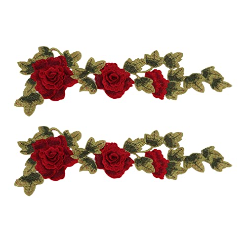 DCQRY 2 Stück Rote Blumen Bestickte Aufnäher, Zarte Blumendetails, Waschbar, Langlebig, Zum Aufbügeln, Aufnäher, Aufkleber, Breite Anwendung für Kleidung, Handtaschen, Hüte, Hosen DCQRY 2 Stück Rote Blumen Bestickte Aufnäher, Zarte Blumendetails, Waschbar, Langlebig, Zum Aufbügeln, Aufnäher, Aufkleber, Breite Anwendung für Kleidung, Handtaschen, Hüte, Hosen von DCQRY