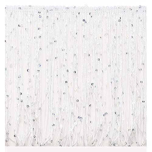 1,86 m Frange TrimTassel 20 cm breit, für Kleidungsstücke und Hochzeitskleid, Latine und Lampenschirm 1,86 m Frange TrimTassel 20 cm breit, für Kleidungsstücke und Hochzeitskleid, Latine und Lampenschirm von DCRWVCTON