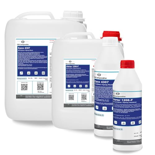 DD Composite Epoxidharz 4307 mit Härter 1208-F Laminierharz für Beschichtungen Reparaturen Formenbau hervorragende Haftung auf vielen Untergründen, Epoxidharz Menge:0.75kg DD Composite Epoxidharz 4307 mit Härter 1208-F Laminierharz für Beschichtungen Reparaturen Formenbau hervorragende Haftung auf vielen Untergründen, Epoxidharz Menge:0.75kg von DD Composite