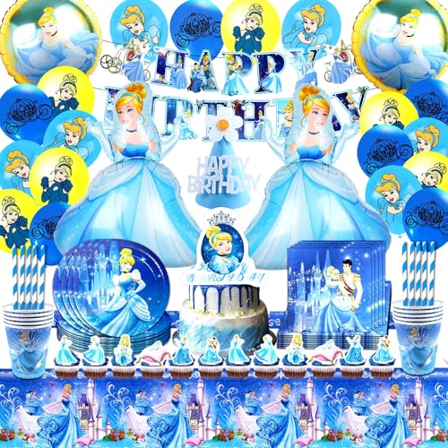 Cinderella Geburtstagsdeko: Ballon, Teller, Tischdecke, Deko, Kuchen, Mädchen Dekoration zum Geburtstag Cinderella Geburtstagsdeko: Ballon, Teller, Tischdecke, Deko, Kuchen, Mädchen Dekoration zum Geburtstag von Vckjljid