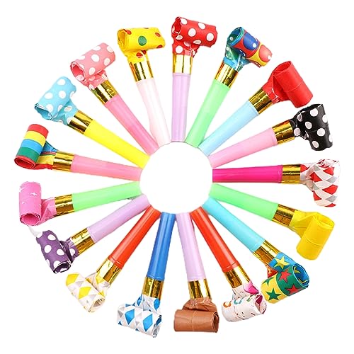 DDKY 40er-Pack Kindergeburtstagshörner, Bunte Partyhörner, Partypfeifen-Geräuschmacher für Hochzeit, Geburtstag, Babyparty, Kinderparty, Urlaubsanlässe DDKY 40er-Pack Kindergeburtstagshörner, Bunte Partyhörner, Partypfeifen-Geräuschmacher für Hochzeit, Geburtstag, Babyparty, Kinderparty, Urlaubsanlässe von DDKY
