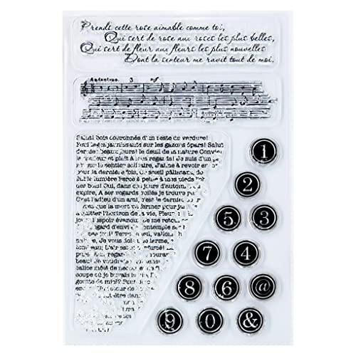 DDOUJOY Text-Hintergrund, klare Stempel für Kartenherstellung, Dekoration und DIY, Scrapbooking, 3022416 von DDOUJOY