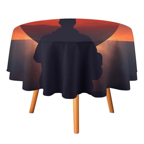 DDTKLSNV Runde Tischdecke in Herzform auf der Vorderseite, 91,4 x 91,4 cm, wasserdicht, knitterfrei, schmutzabweisend, waschbar, Tischdecke für Picknick, Party, Esszimmer, Heimdekoration DDTKLSNV Runde Tischdecke in Herzform auf der Vorderseite, 91,4 x 91,4 cm, wasserdicht, knitterfrei, schmutzabweisend, waschbar, Tischdecke für Picknick, Party, Esszimmer, Heimdekoration von DDTKLSNV
