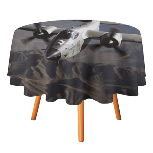 DDTKLSNV Runde Tischdecke mit US-Armee-Flugzeug, 178 x 177,8 cm, wasserdicht, knitterfrei, schmutzabweisend, waschbar, Tischdecke für Picknick, Party, Esszimmer, Heimdekoration DDTKLSNV Runde Tischdecke mit US-Armee-Flugzeug, 178 x 177,8 cm, wasserdicht, knitterfrei, schmutzabweisend, waschbar, Tischdecke für Picknick, Party, Esszimmer, Heimdekoration von DDTKLSNV