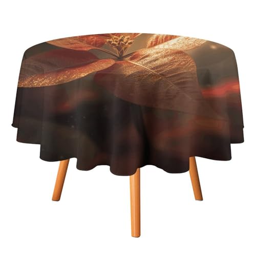 DDTKLSNV Runde Tischdecke mit leuchtenden Pflanzen, 178 x 177,8 cm, wasserdicht, knitterfrei, schmutzabweisend, waschbar, Tischdecke für Picknick, Party, Esszimmer, Heimdekoration DDTKLSNV Runde Tischdecke mit leuchtenden Pflanzen, 178 x 177,8 cm, wasserdicht, knitterfrei, schmutzabweisend, waschbar, Tischdecke für Picknick, Party, Esszimmer, Heimdekoration von DDTKLSNV