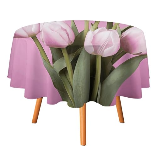 Runde Tischdecke mit schönen Blumen, 127 x 127 cm, wasserdicht, knitterfrei, schmutzabweisend, waschbar, Tischdecke für Picknick, Party, Esszimmer, Heimdekoration Runde Tischdecke mit schönen Blumen, 127 x 127 cm, wasserdicht, knitterfrei, schmutzabweisend, waschbar, Tischdecke für Picknick, Party, Esszimmer, Heimdekoration von DDTKLSNV