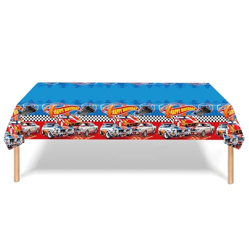 Car Tischdecke, 274x 137 cm Plastiktischdecke, Rechteckige Karierte Flagge Tischdecken, Rennwagen-Party-Dekorationen für Jungen Kinder Autos Geburtstag Dekorationen Car Tischdecke, 274x 137 cm Plastiktischdecke, Rechteckige Karierte Flagge Tischdecken, Rennwagen-Party-Dekorationen für Jungen Kinder Autos Geburtstag Dekorationen von DDaMeehGE