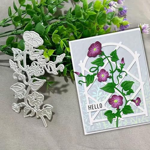 Schöne Frühlingsblumen-Zweig-Grußkarten-Metall-Stanzformen, Schneeflocke, Blume, Blatt, Stanzschablonen, DIY, Scrapbooking, dekorative Prägung, Papier, Scrapbooking, Kartenherstellung von DDeehs