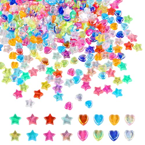 570 Stück Sternform Farben Perlen und Herzperlen, Bunte Perlen Für Armbänder, Perlen zum Auffädeln, Acryl Stern Perlen Bunte Stern und Herz Perlen, für Weihnachten DIY Bracelet Making Kit, Partys 570 Stück Sternform Farben Perlen und Herzperlen, Bunte Perlen Für Armbänder, Perlen zum Auffädeln, Acryl Stern Perlen Bunte Stern und Herz Perlen, für Weihnachten DIY Bracelet Making Kit, Partys von DEARBAG