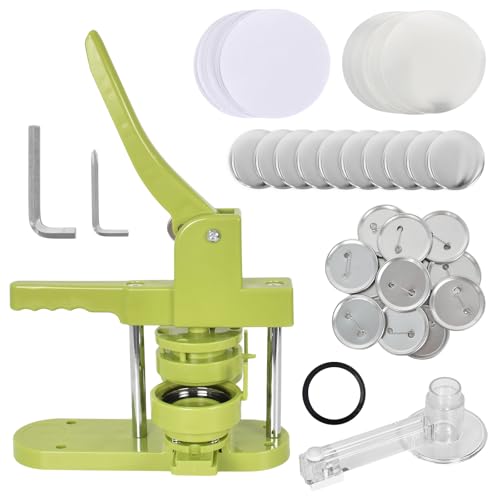 58mm Präzise Button Maker Maschine, Starker Spaß Buttonmaschine inkl. 100 Buttonmaterial-Sets, Badge Making Kit Einfache Bedienung, DIY Button Press Machine Ideal für Bastler & Kleinunternehmer 58mm Präzise Button Maker Maschine, Starker Spaß Buttonmaschine inkl. 100 Buttonmaterial-Sets, Badge Making Kit Einfache Bedienung, DIY Button Press Machine Ideal für Bastler & Kleinunternehmer von DEARBAG
