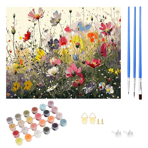 DEARBAG Abstrakte Blumen Malen nach Zahlen, Malen Nach Zahlen Erwachsene, DIY Handgemalt Ölgemälde Kit für Anfänger und Erwachsene Mit 3-Pinseln und Acrylfarbe, Geschenke Kunsthandwerk, 40X50CM DEARBAG Abstrakte Blumen Malen nach Zahlen, Malen Nach Zahlen Erwachsene, DIY Handgemalt Ölgemälde Kit für Anfänger und Erwachsene Mit 3-Pinseln und Acrylfarbe, Geschenke Kunsthandwerk, 40X50CM von DEARBAG