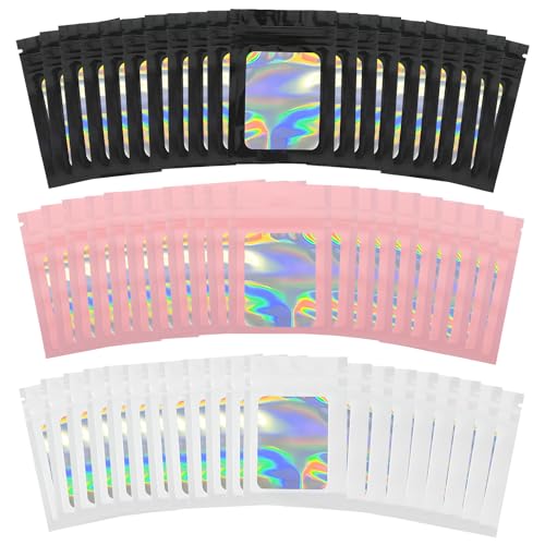 Mylar Folienbeutel 120 Stück Holografische Beutel Holografische Mylar-Taschen Beutel Folie Wiederverschließbarer Folienbeutel für Essenslager Schmuck Süßigkeit Plätzchen Seife Lebensmittel (7 * 10cm) Mylar Folienbeutel 120 Stück Holografische Beutel Holografische Mylar-Taschen Beutel Folie Wiederverschließbarer Folienbeutel für Essenslager Schmuck Süßigkeit Plätzchen Seife Lebensmittel (7 * 10cm) von DEARBAG
