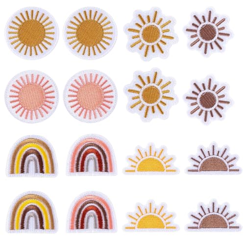 Patches zum Aufbügeln 16 Stück Sonnengestickte Flicken Regenbogengestickte Flicken Bunte Patches Cartoon Zum AufbüGeln Kinder Stickerei AufnäHer für Jacken Rucksäcke Tasche Kinderkleidung Patches zum Aufbügeln 16 Stück Sonnengestickte Flicken Regenbogengestickte Flicken Bunte Patches Cartoon Zum AufbüGeln Kinder Stickerei AufnäHer für Jacken Rucksäcke Tasche Kinderkleidung von DEARBAG