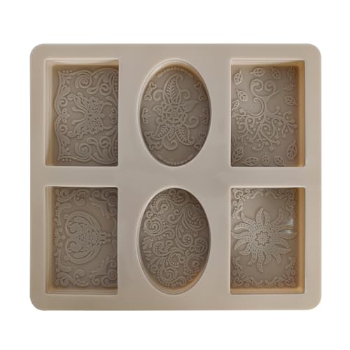 Silikonform Seife 6 Hohlräume Seifenform Silikonform Rechteckig Oval mit Muster Wiederverwendbar Seifen Formen für Seife DIY Handarbeit, Kuchen, Backen, Schokolade, Muffins, Cupcakes Silikonform Seife 6 Hohlräume Seifenform Silikonform Rechteckig Oval mit Muster Wiederverwendbar Seifen Formen für Seife DIY Handarbeit, Kuchen, Backen, Schokolade, Muffins, Cupcakes von DEARBAG