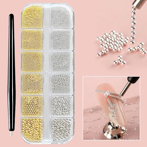 Strasssteine der Nagelkunst, Nagelperlen, 1 Schachtel Kleiner Stahlkugeln 12 Gitter, 1 Schachtel Weißer Perlkugel Halbkreis, Magnetstift zur Nageldekoration, Gesichtsdekoration, Kleidung DIY Strasssteine der Nagelkunst, Nagelperlen, 1 Schachtel Kleiner Stahlkugeln 12 Gitter, 1 Schachtel Weißer Perlkugel Halbkreis, Magnetstift zur Nageldekoration, Gesichtsdekoration, Kleidung DIY von DEARBAG
