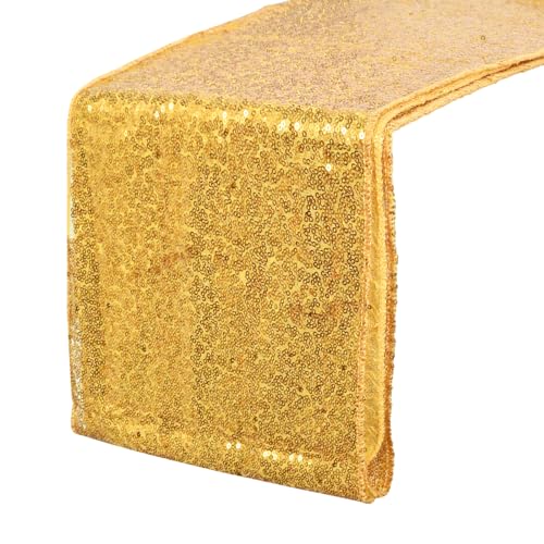 Tischläufer Pailletten Gold, 30 x 275 cm Tischband Tischläufer Glitzer, Dekoration für Hochzeit Geburtstag Weihnachten Baby Duschen Silvester Erntedankfest Bankett Party Tischläufer Pailletten Gold, 30 x 275 cm Tischband Tischläufer Glitzer, Dekoration für Hochzeit Geburtstag Weihnachten Baby Duschen Silvester Erntedankfest Bankett Party von DEARBAG